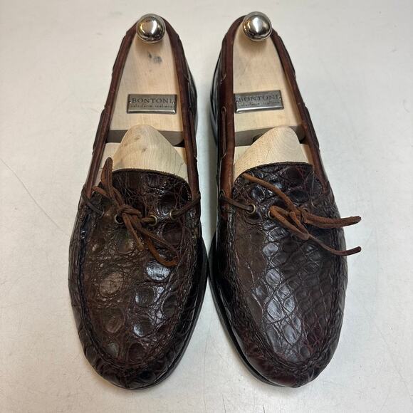 NEW HEELS Rancourt & Co. x Cole Haan Crocodile Moccasin Loafer Made in USA 12 D main image 11